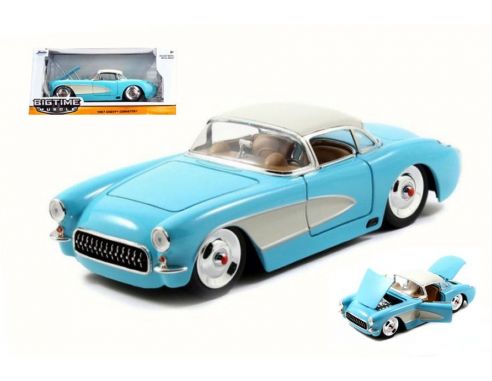 Jada JADA98162 CORVETTE SOMBRERO 1957 SKY BLUE 1:24 Modellino
