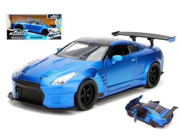 Jada JADA98271 BRIAN'S NISSAN GT-R (R35) FAST & FURIOUS BLUE 1:24 Modellino