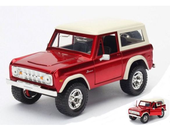 Jada JADA98280 FORD BRONCO HARDTOP 1973 RED 1:24 Modellino