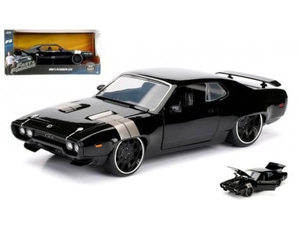 JADA TOYS JADA98292 DOM S PLYMOUTH GTX FAST & FURIOUS 8 BLACK 1:24 Modellino