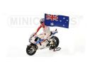 Minichamps PM122090127 DUCATI C.STONER 2009 WINNER AUSTRALIA GP W/FIGURE 1:12 Modellino