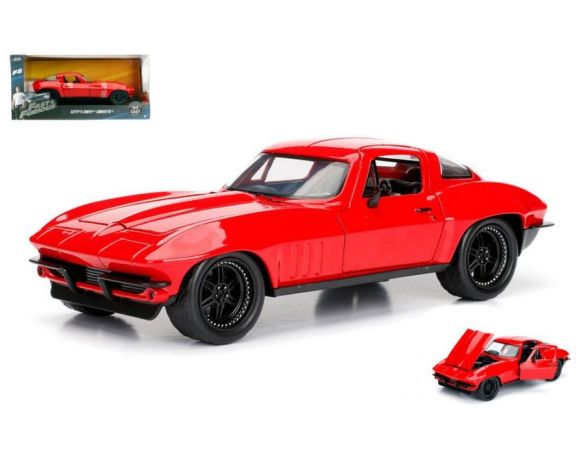 JADA TOYS JADA98298 LETTY S CHEVY CORVETTE FAST & FURIOUS 8 RED 1:24 Modellino