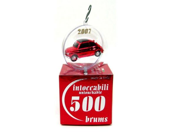 Brumm BR004-03 Fiat 500D (1960) rosso cromo "Babe Red" CHRISTMAS 2007 Ball Intoccabili 1:43 Modellino