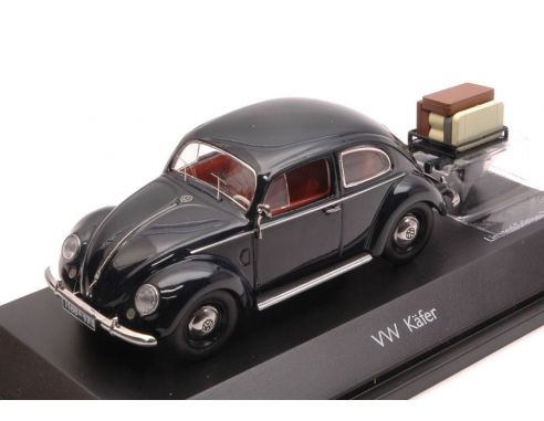 Schuco SH3894 VW KAFER BLACK + TRAILER LIM.750 1:43 Modellino