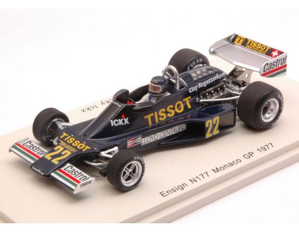Spark Model S4813 ENSIGN N177 J.ICKX 1977 N.22 10th MONACO GP 1:43 Modellino