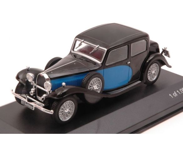 White Box WB123 BUGATTI 57 GALIBIER 1934 BLACK/BLUE 1:43 Modellino