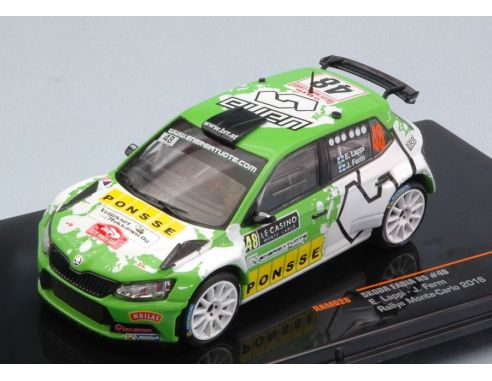 Ixo model RAM628 SKODA FABIA R5 N.48 RALLY MONTE CARLO 2016 LAPPI/FERM 1:43 Modellino