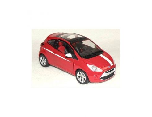 MONDO MOTORS MM51123 FORD KA 2009 ROSSA BANDE BIANCHE 1:24 Modellino