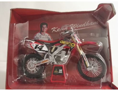 New Ray 44103 HONDA CRF450R N.14 KEVIN WINDHAM 1:12 Modellino