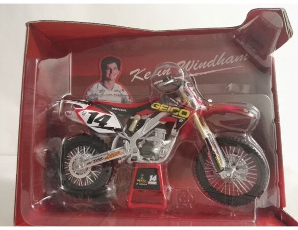 New Ray 44103 HONDA CRF450R N.14 KEVIN WINDHAM 1:12 Modellino