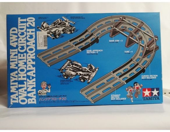 TAMIYA 69537 OVAL HOME 4WD CURVA SOPRAELEVATA 4 CORSIE SCATOLA ROVINATA