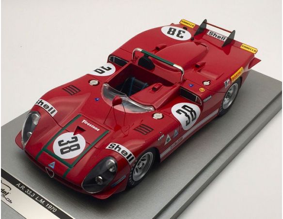Tecnomodel TMD1827D ALFA ROMEO 33.3 N.38 ACCID.LM 1970 T.ZECCOLI-C.FACETTI LIM.100 PCS 1:18 Modellino