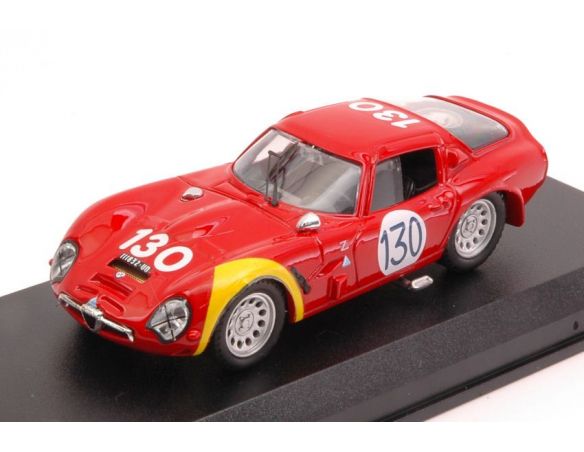 Best Model BT9104 ALFA ROMEO TZ2 N.130 10th TARGA FLORIO 1966 R.BUSSINELLO-L.BIANCHI 1:43 Modellino