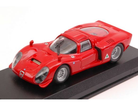 Best Model BT9114 ALFA ROMEO 33.2 PROVA 1968 RED 1:43 Modellino