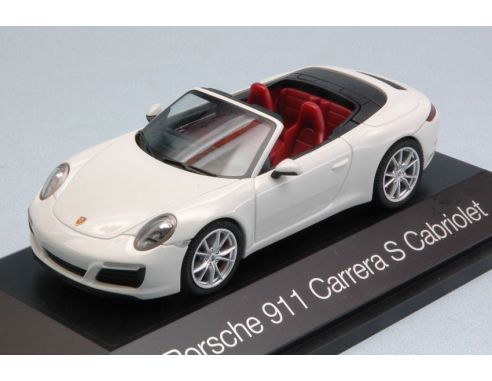 Herpa HP7098 PORSCHE 911 CARRERA S CABRIOLET 2012-2015 WHITE 1:43 Modellino