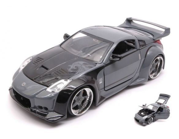 Jada JADA97172 D.K.'S NISSAN 350Z 2003 FAST & FURIOUS GREY/BLACK 1:24 Modellino