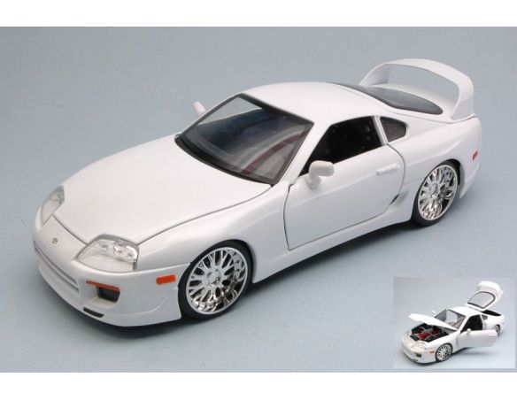 Jada JADA97375 BRIAN'S TOYOTA SUPRA 1995 FAST & FURIOUS WHITE 1:24 Modellino