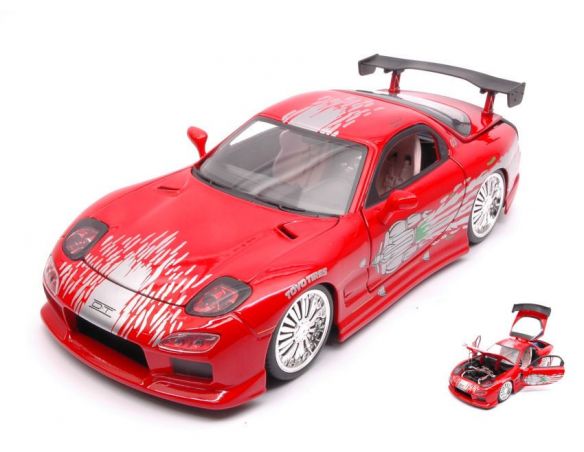 JADA TOYS JADA98338 DOM S MAZDA RX-7 FAST & FURIOUS 8 RED 1:24 Modellino