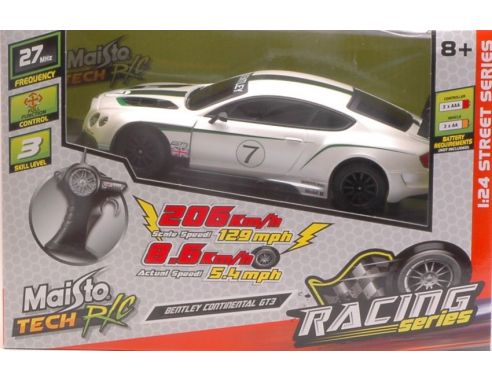 Maisto MI81140B BENTLEY CONTINENTAL GT3 PEARL RADIOCOMANDO 1:24 Modellino