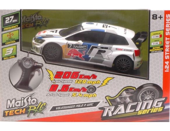 Maisto MI81140V VW POLO R WRC N.7 RED BULL RADIOCOMANDO 1:24 Modellino