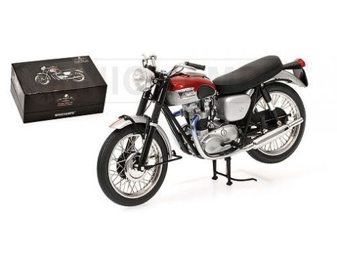 Minichamps PM122133550 TRIUMPH TR6 1958 SILVER/RED 1:12 Moto