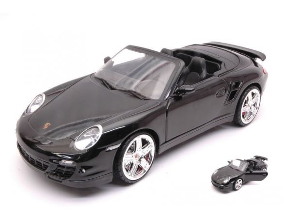 Motormax MTM73183BK PORSCHE 911 TURBO CABRIO 2007 BLACK 1:18 Modellino