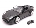 Motormax MTM73183BK PORSCHE 911 TURBO CABRIO 2007 BLACK 1:18 Modellino