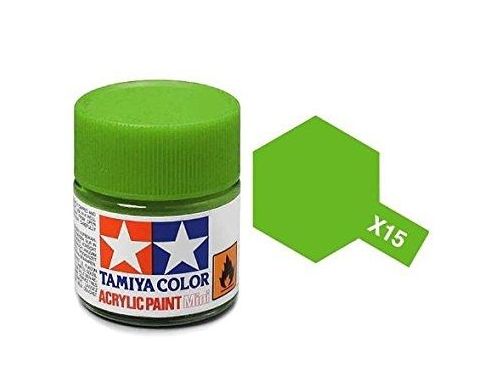 Tamiya Mini X-15 Light Green Verde Chiaro 10ml Colore Acrylic per modellismo