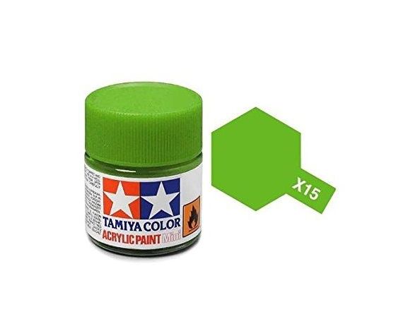 Tamiya Mini X-15 Light Green Verde Chiaro 10ml Colore Acrylic per modellismo