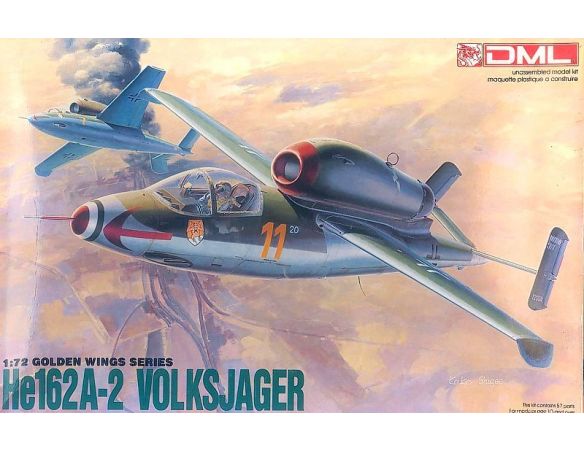 Dragon D5001 AEREO HEINKEL HE 162A-2 VOLKSJAGER KIT 1:72 Modellino