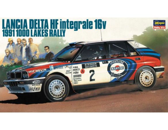 Hasegawa HG20289 LANCIA DELTA HF N.2 WINNER 1000 LAKES RALLY 1991 J.KANKKUNEN KIT 1:24 Modellino