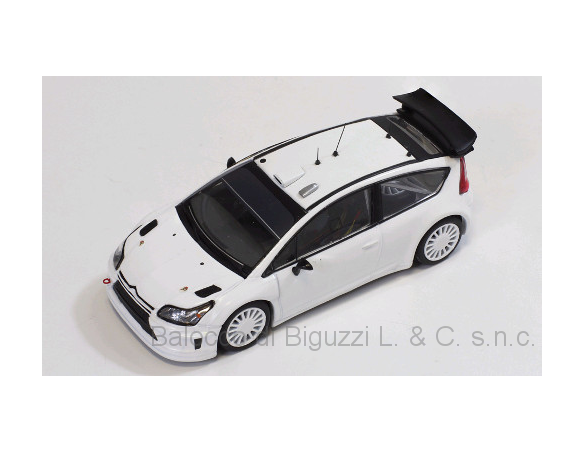 Ixo model MDCS011 CITRONE C4 WRC WHITE 2010 PLAIN BODY VERSION + 4 WHEELS 1:43 Modellino