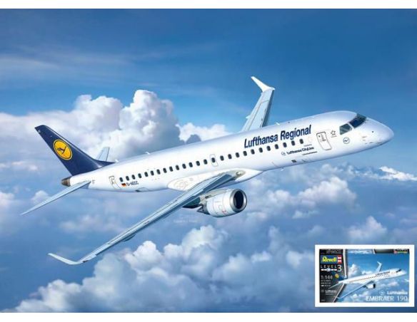 Revell RV03937 EMBRAER 190 LUFTHANSA KIT 1:144 Modellino