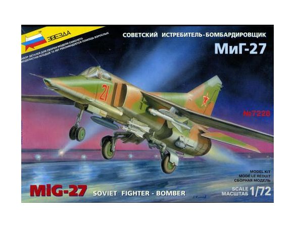 Zvezda Z7228 MIG 27 AEREO KIT 1:72 Modellino