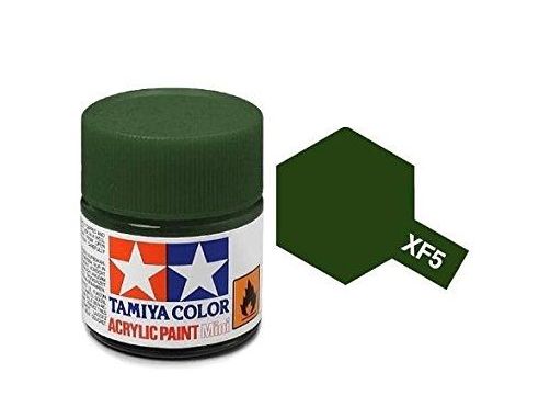 Tamiya Mini XF-5 Flat Green Verde 10ml Colore Acrylic per modellismo