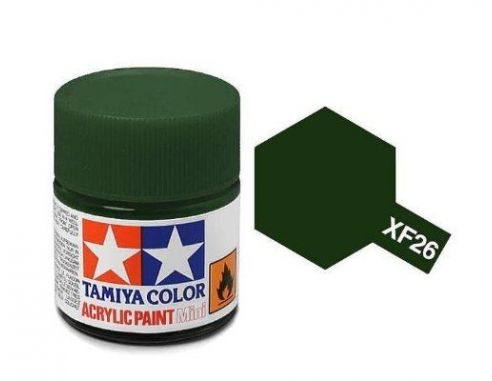 Tamiya Mini XF-26 Deep Green Verde 10ml Colore Acrylic per modellismo