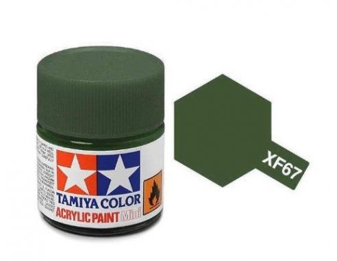 Tamiya Mini XF-67 NATO Green 10ml Colore Acrylic per modellismo