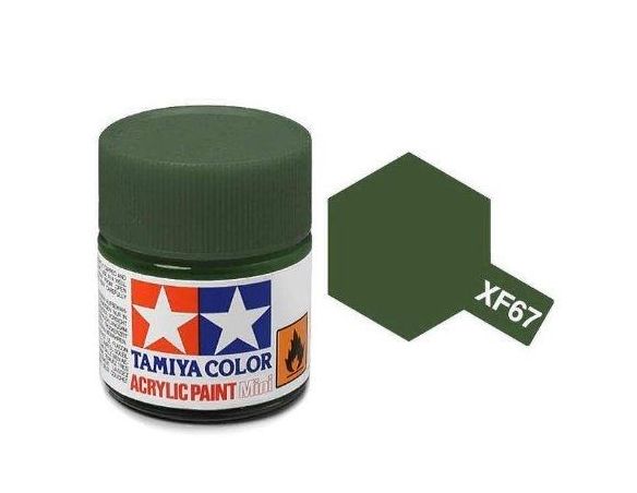 Tamiya Mini XF-67 NATO Green 10ml Colore Acrylic per modellismo