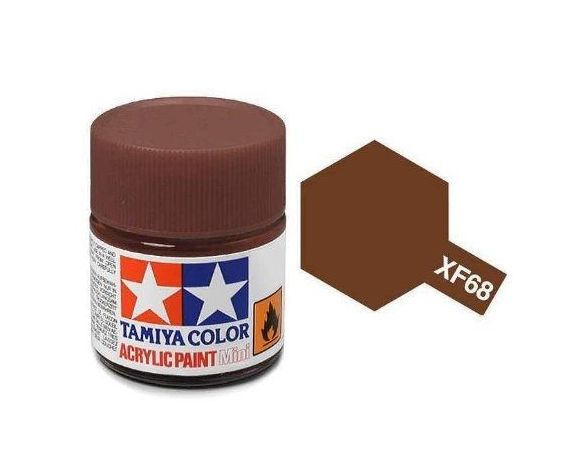 Tamiya Mini XF-68 NATO Brown 10ml Colore Acrylic per modellismo