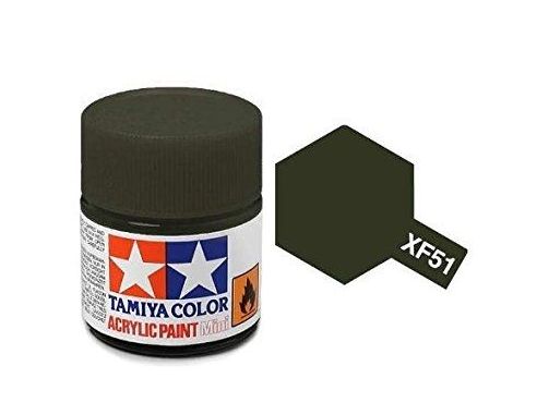 Tamiya Mini XF-51 Khaki Drab 10ml Colore Acrylic per modellismo