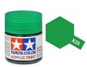Tamiya Mini X-25 Clear Green 10ml Colore Acrylic per modellismo