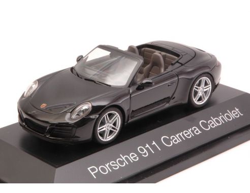 Herpa HP7103 PORSCHE 911 CARRERA CABRIOLET 2016 BLACK 1:43 Modellino