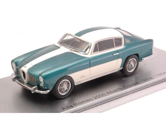Kess Model KS43000260 ALFA ROMEO 2000 ABARTH COUPE' 1954 GREEN MET./WHITE 1:43 Modellino