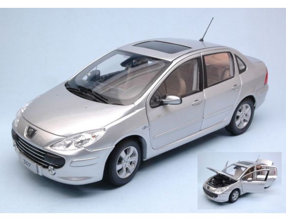 Paudi Model PD2287S PEUGEOT 307 2006 SILVER 1:18 Modellino