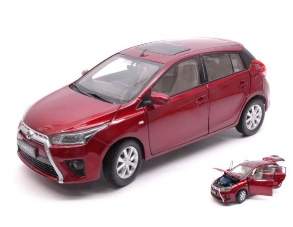 Paudi Model PD2317R TOYOTA YARIS L 2014 WINE RED 1:18 Modellino