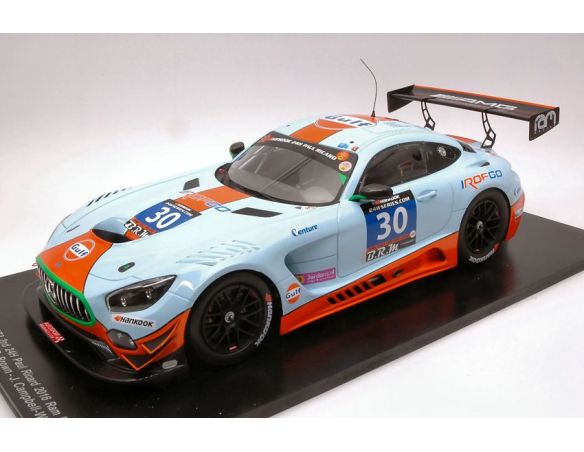 Spark Model S18SF003 MERCEDES AMG GT3 N.30 2nd 24 H PAUL RICARD 2016 HALL-GOETHE-BROWN 1:18 Modellino