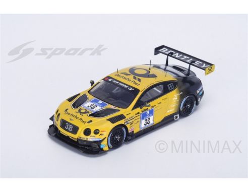 Spark Model S18SG014 BENTLEY CONTINENTAL GT3 N.38 7th 24 H NURBURGRING 2016 BRUCK-MENZEL 1:18 Modellino
