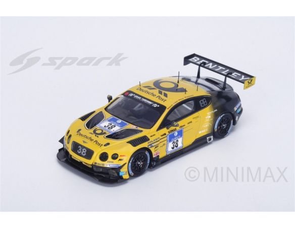 Spark Model S18SG014 BENTLEY CONTINENTAL GT3 N.38 7th 24 H NURBURGRING 2016 BRUCK-MENZEL 1:18 Modellino