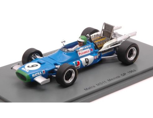 Spark Model S4358 MATRA MS11 H.PESCAROLO 1968 N.9 9th MEXICAN GP 1:43 Modellino