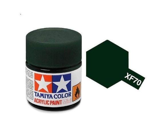 Tamiya Mini XF-70 Dark Green 2 JUN Colore Acrylic per modellismo